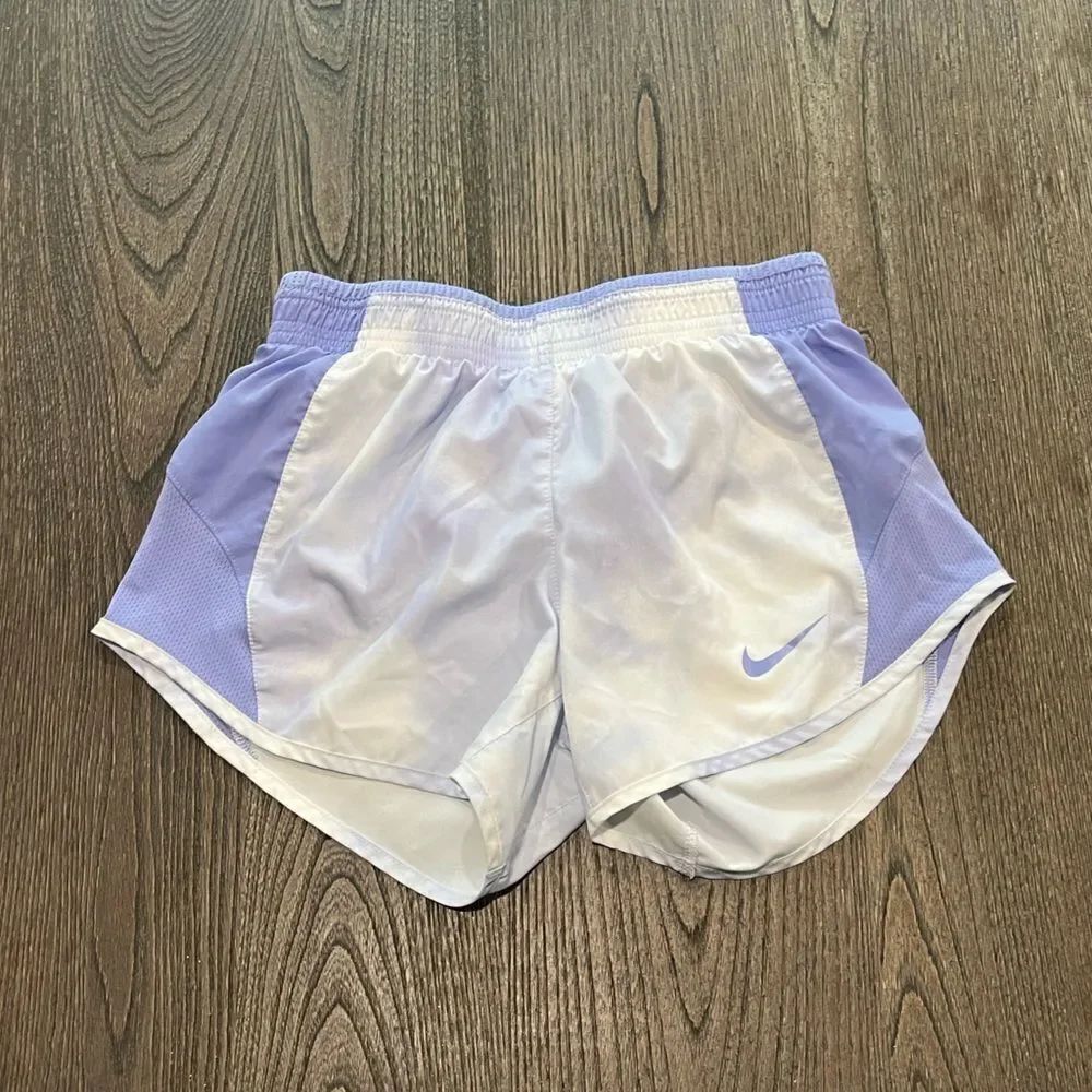 Nike Dri-FIT Athletic Track Shorts White Tie-Dye Pastel Purple Size XS